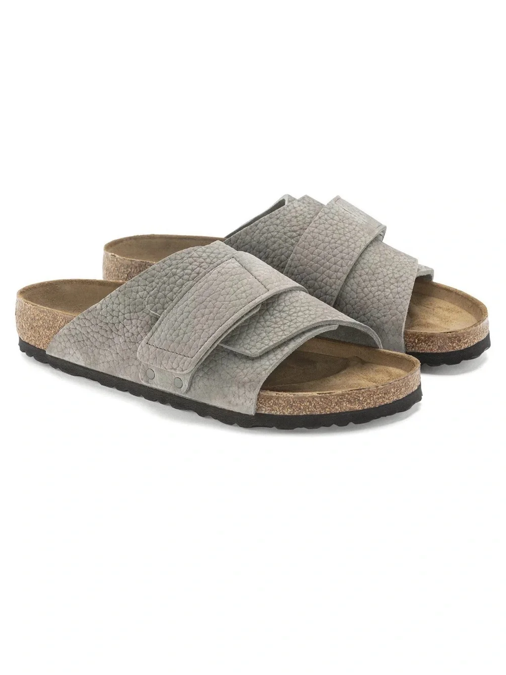 BIRKENSTOCK Kyoto Men’s Leather Sandal | Desert Buck Whale Gray | Size EU 44